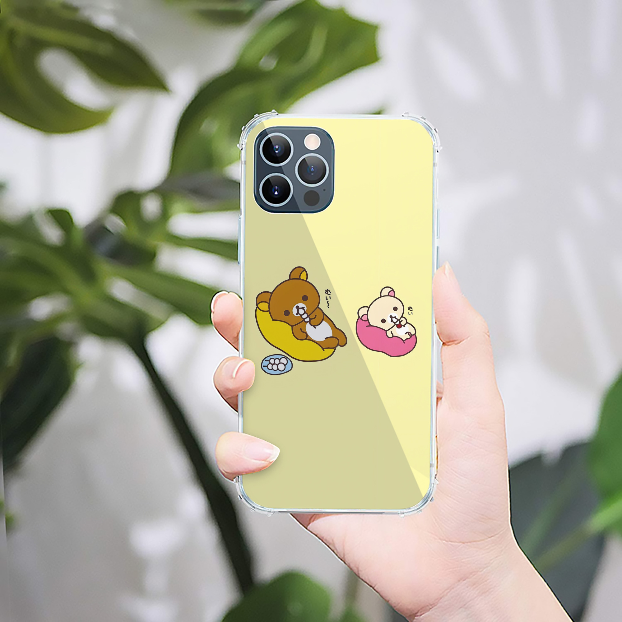 （画像用） リラックマ リラックマ キイロイトリ Rilakkuma Korilakkuma Kiiroitori 【iPhone 12シリーズ対応】透明スマホケース（クリアソフトケース）